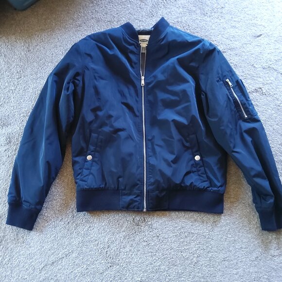 OLD NAVY BLUE VARSITY JACKET - Picture 1 of 3